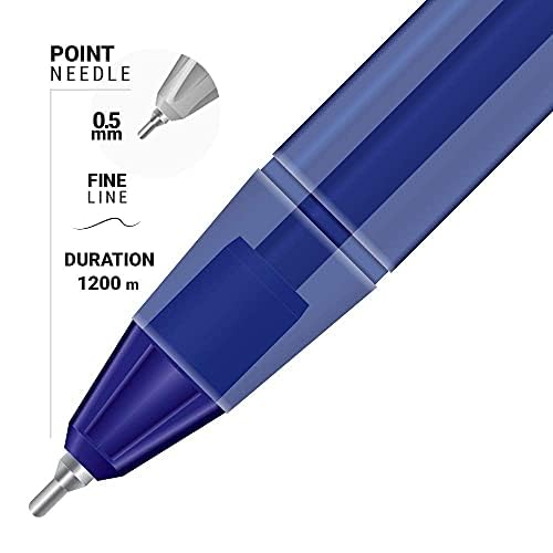 AZOR Pin Point Fine Tip 0.7 mm Ballpoint Pens Blue Ink, 12 Pack