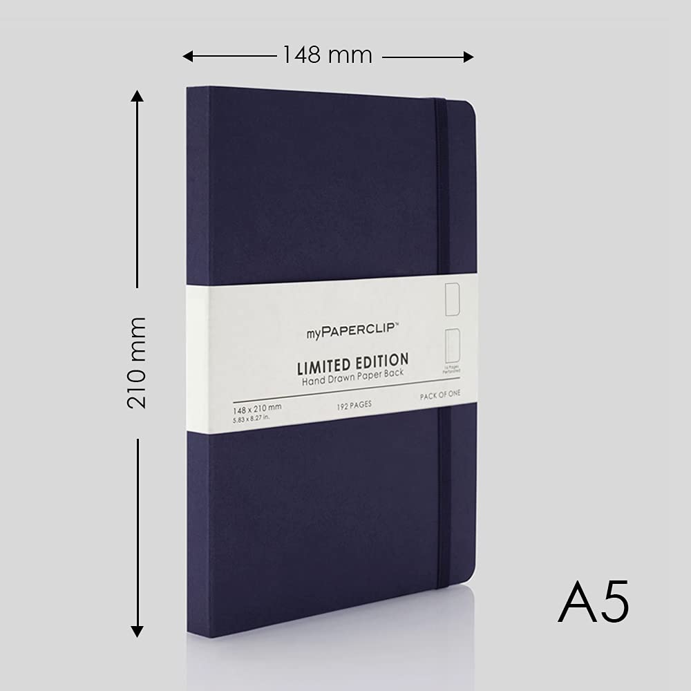 myPAPERCLIP Limited Edition A5 Plain Notebook | 192 Pages, 100 GSM, Soft Cover, A5 (5.83 × 8.27 in)