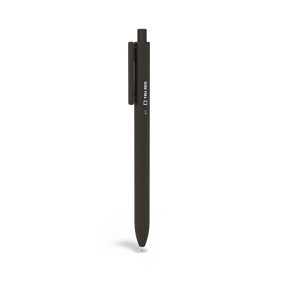 TRU RED Retractable Gel Pens, Medium 0.7mm, Black Ink, 24-Pack