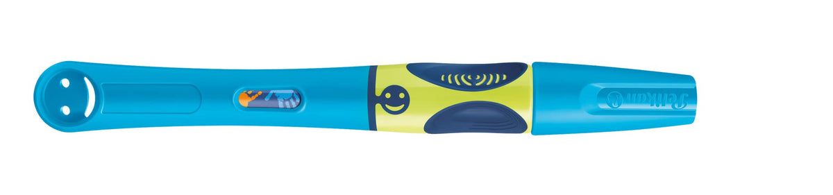 Pelikan Griffix Learn-to-Write Fountain Pen for Left-Handed Users, Neon Fresh Blue, Pack of 1 on