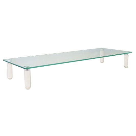 Kantek Glass Monitor Riser with 5mm Tempered Glass Platform and 40-Pound Capacity, 22-Inch W x