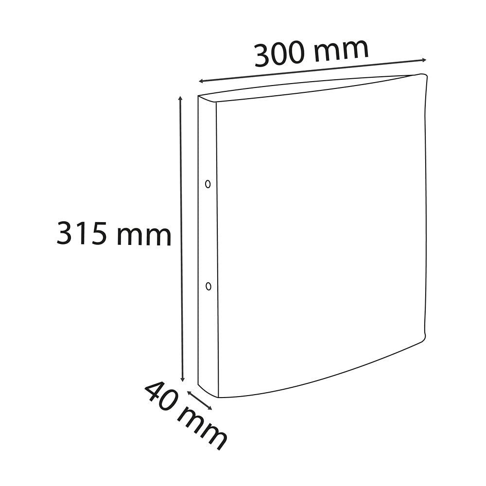 Exacompta AQUAREL Plastic Coated A4 Ring Binder 2 Rings 40mm Spine Pastel Green