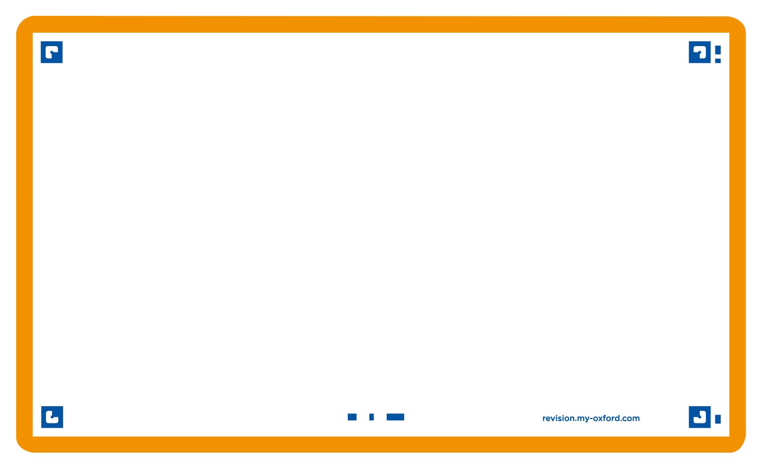 Flash Cards by Oxford, Blank with Orange Frame, Pack of 80 Cards, 7.5 x 12.5cm Size
