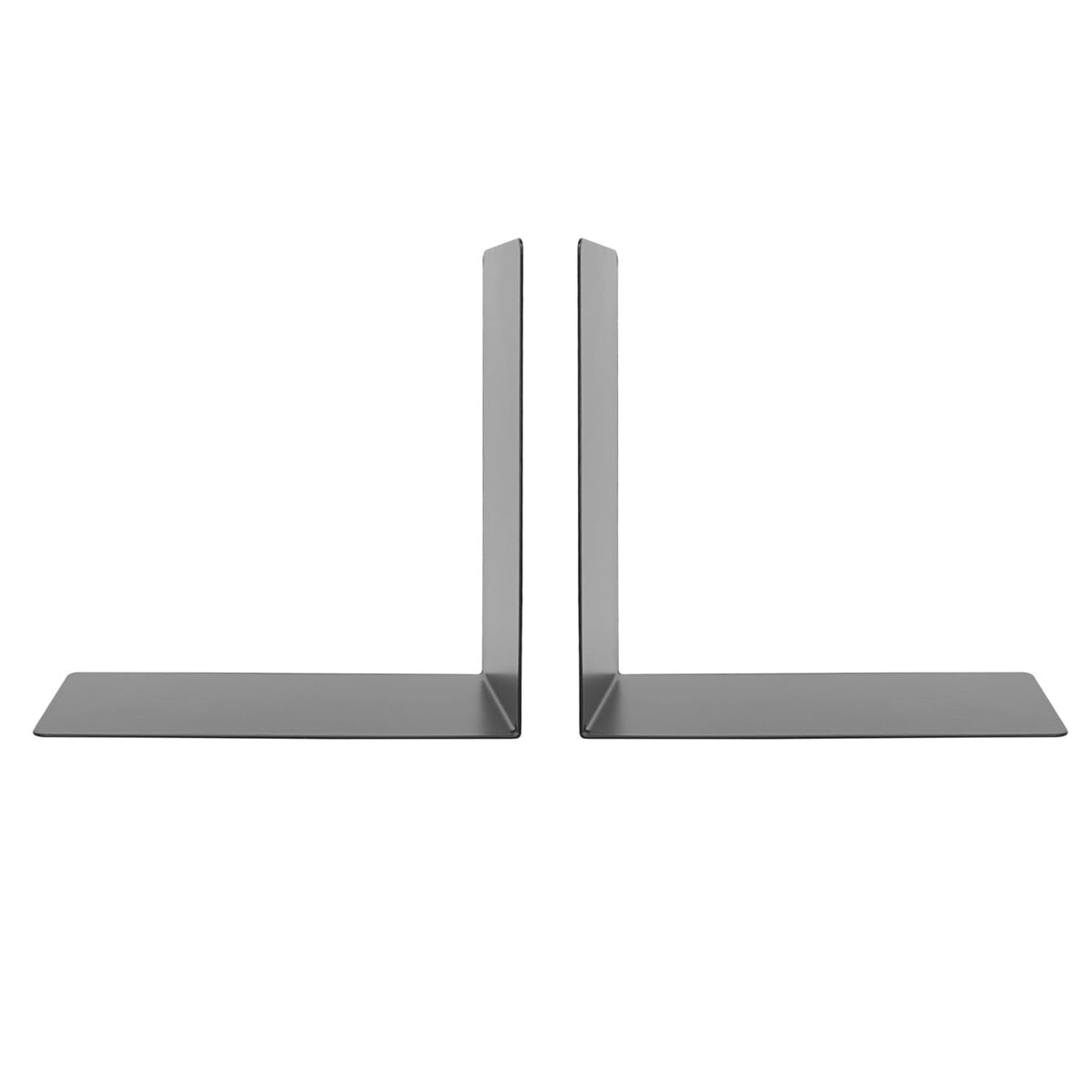 Idena 10843 Bookends Metal Black 4 Book Stands 14 x 14 x 8.5 cm Book Holder for Bookshelves