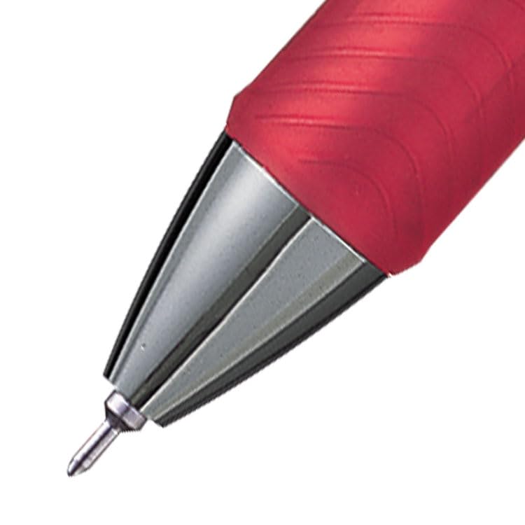 Pentel Energel Xm Gel Rollerball Retractable Pen 0.5 mm Tip 0.25 mm Line - Red Ref BLN75-B (Pack of