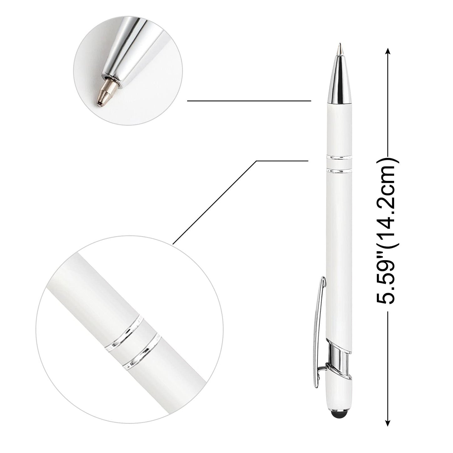 36PCS Personalized Pens Bulk with Name Free Engraving,Custom Ballpoint Pens with Stylus,Engraved