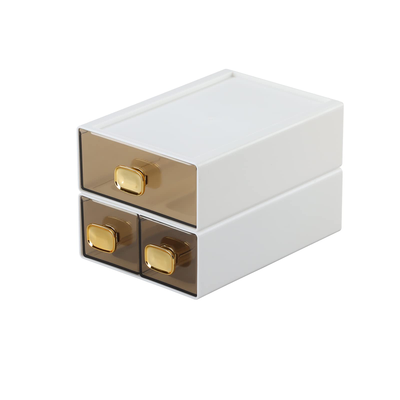 OSteed Desktop Storage Drawers, Stackable Countertop Organizer with Drawers
