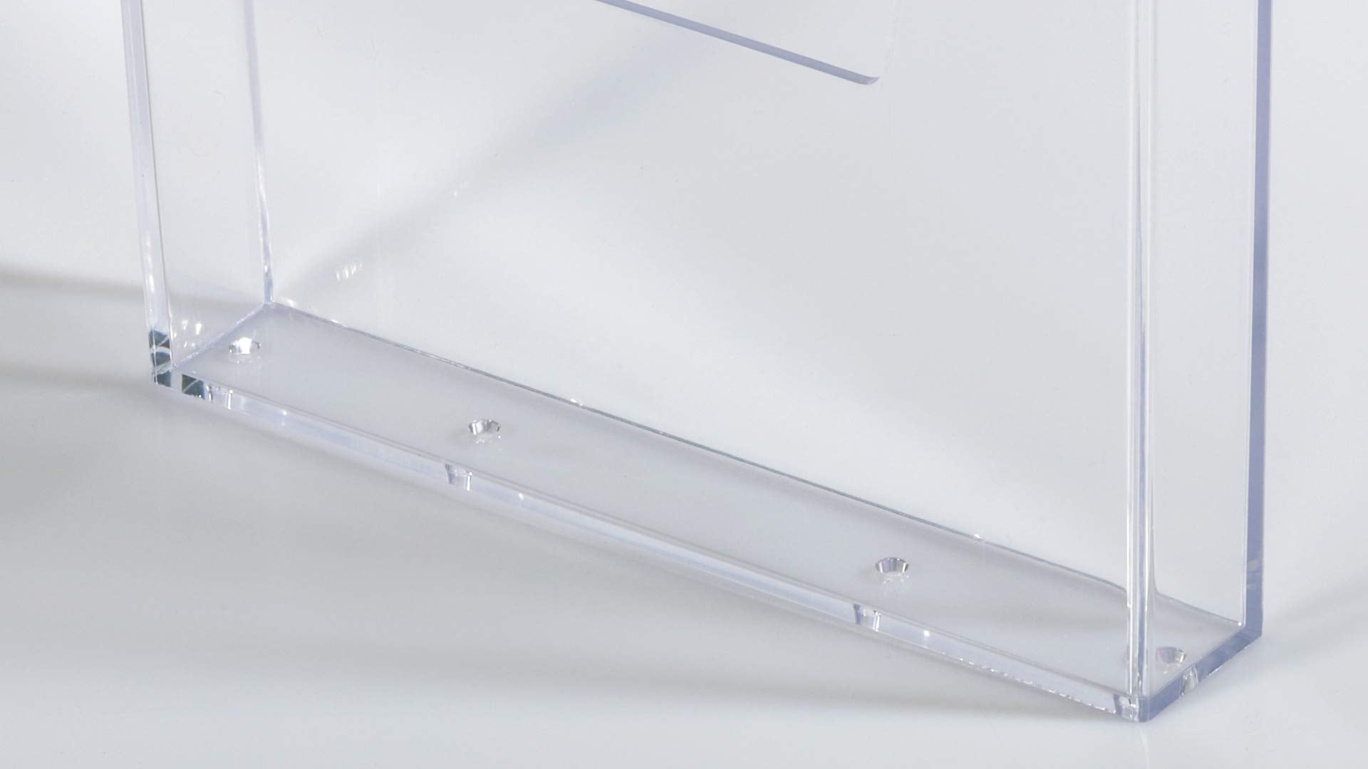 Europel Wall Mounted Brochure Holder | for A4 Size | Crystal Clear Acrylic Literature Stand &