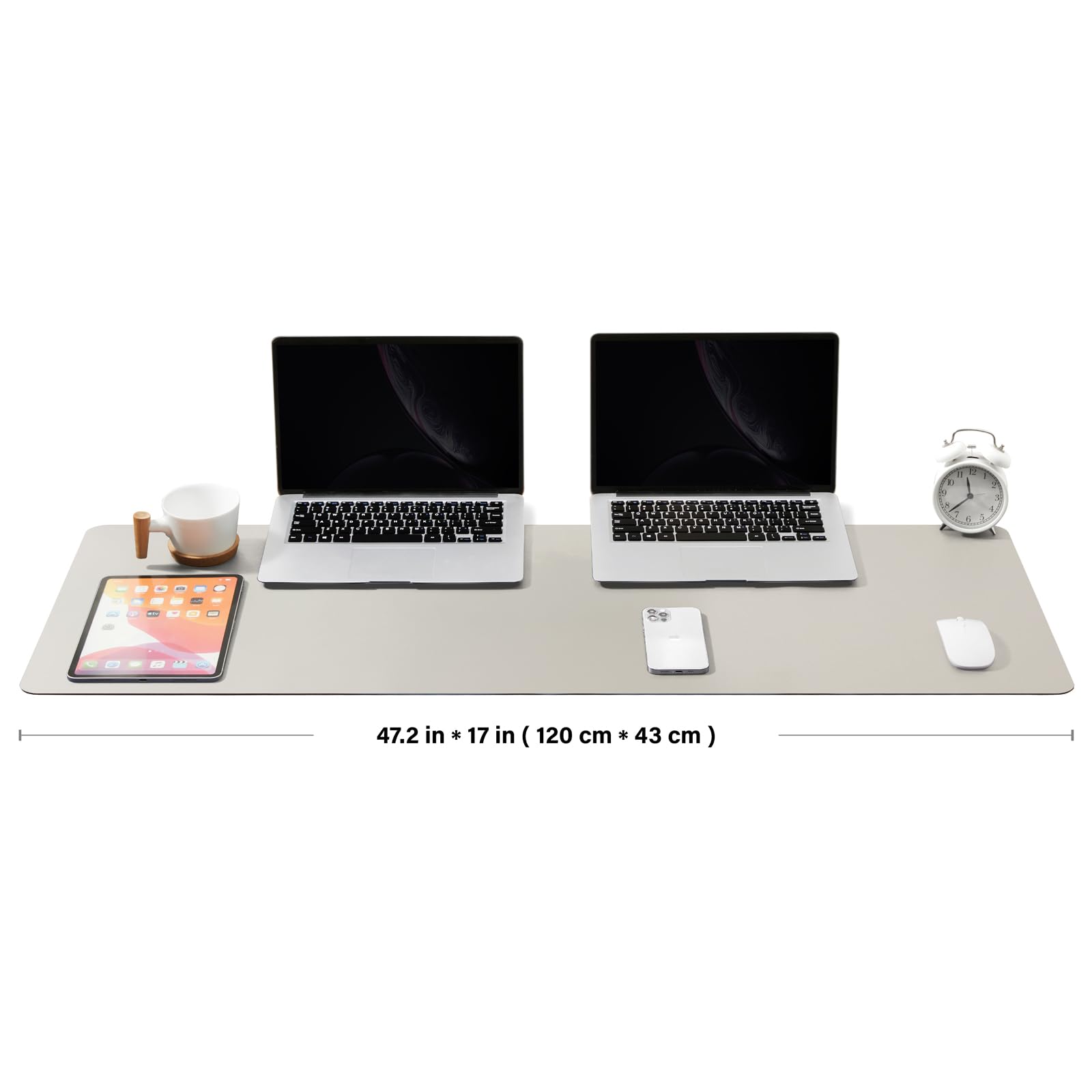 Large Desk Mat - 47.2"x 17" Non-Slip PU Desk Pad for Office and Home - Ideal for Large Mouse Pad
