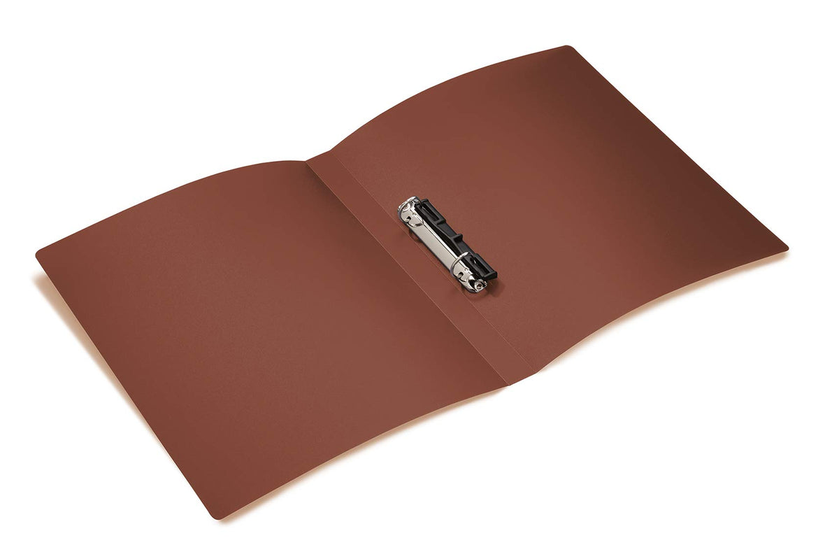 HERMA Ring Binder Translucent in Brown, A4, 25 mm Spine, Slim 2-Ring Binder Made of Plastic