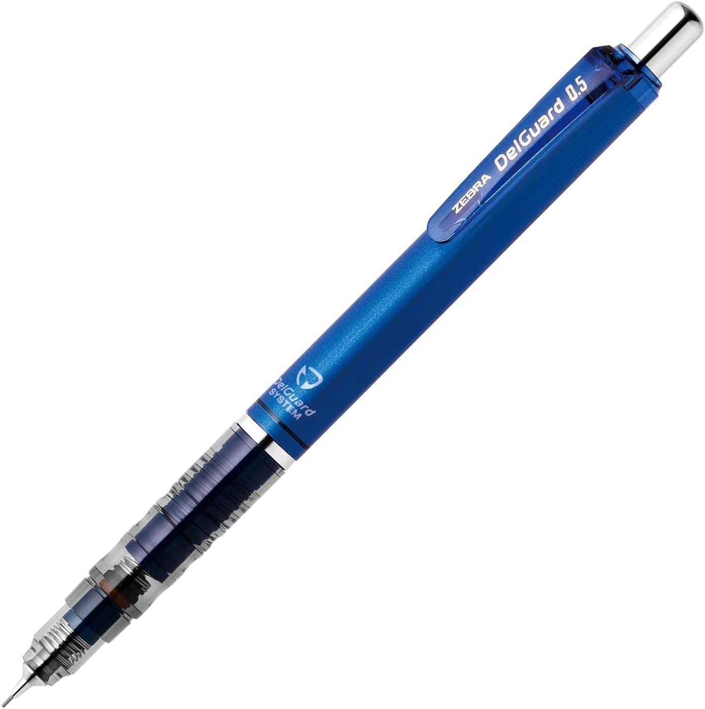 Zebra Delguard Mechanical Pencils - HB 0.5mm - 1 of Each Colour Barrel - Pack of 3