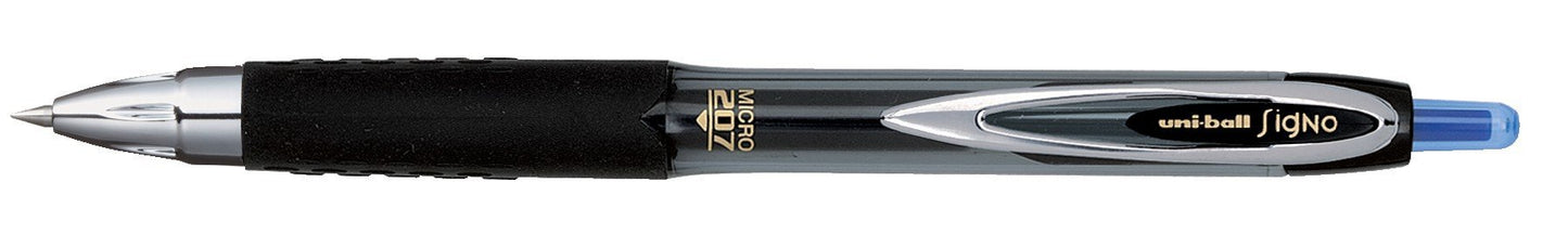 Uni-Ball Signo 207 Gel Pen 5 Pack, 0.38mm Ultra Micro Blue Pens, Gel Ink Pens | Office Supplies
