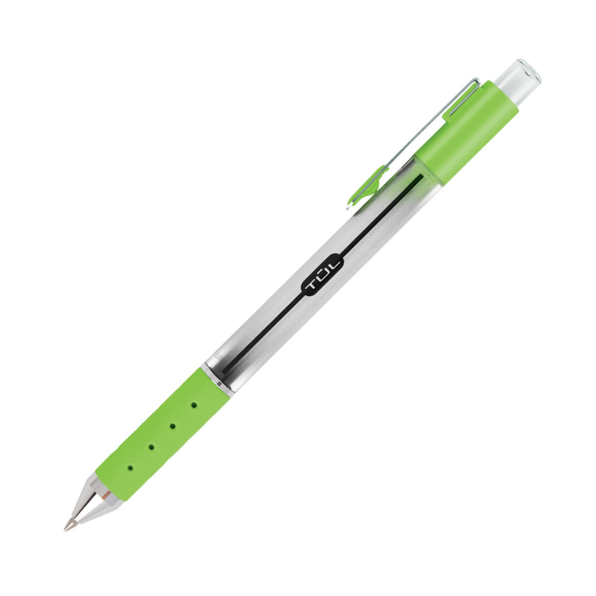 TUL Retractable Gel Pens, Bullet Point, 0.5 mm, Gray Barrel, Assorted Bright Ink Colors, Pack Of 8