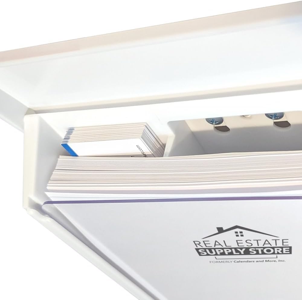 Mediz Outdoor Real Estate Brochure Box, Attached 2 Piece Yard Stake, 250 8.5 x 11 Documents, 60