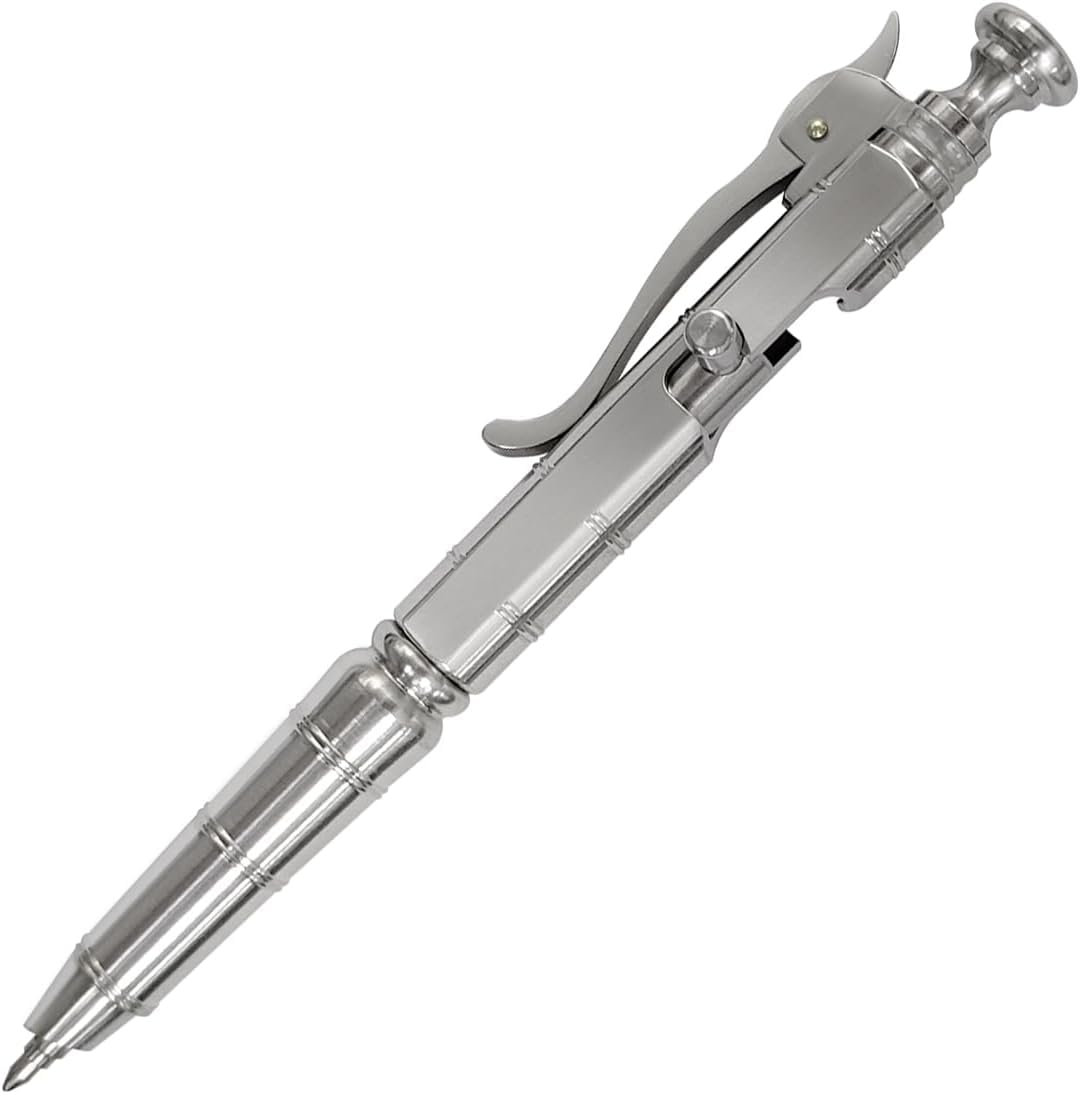 Dr. Metalleung Heavy Duty Stainless Steel Bolt Action Pen - Tactical EDC Retractable Ballpoint Pen