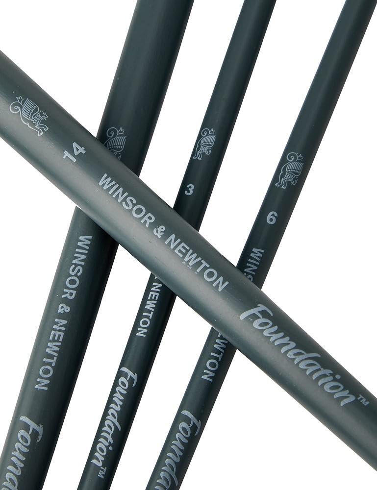 Winsor & Newton Foundation Acrylic Brush Set, LH, 6 Pack