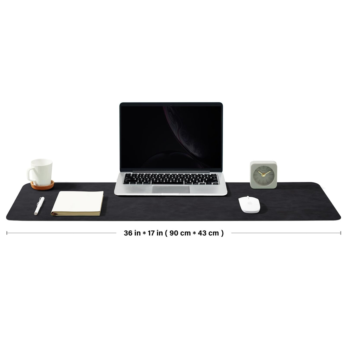Distressed Leather Desk Mat - Non-Slip PU Desk Pad for Office and Home - Desk Organization and