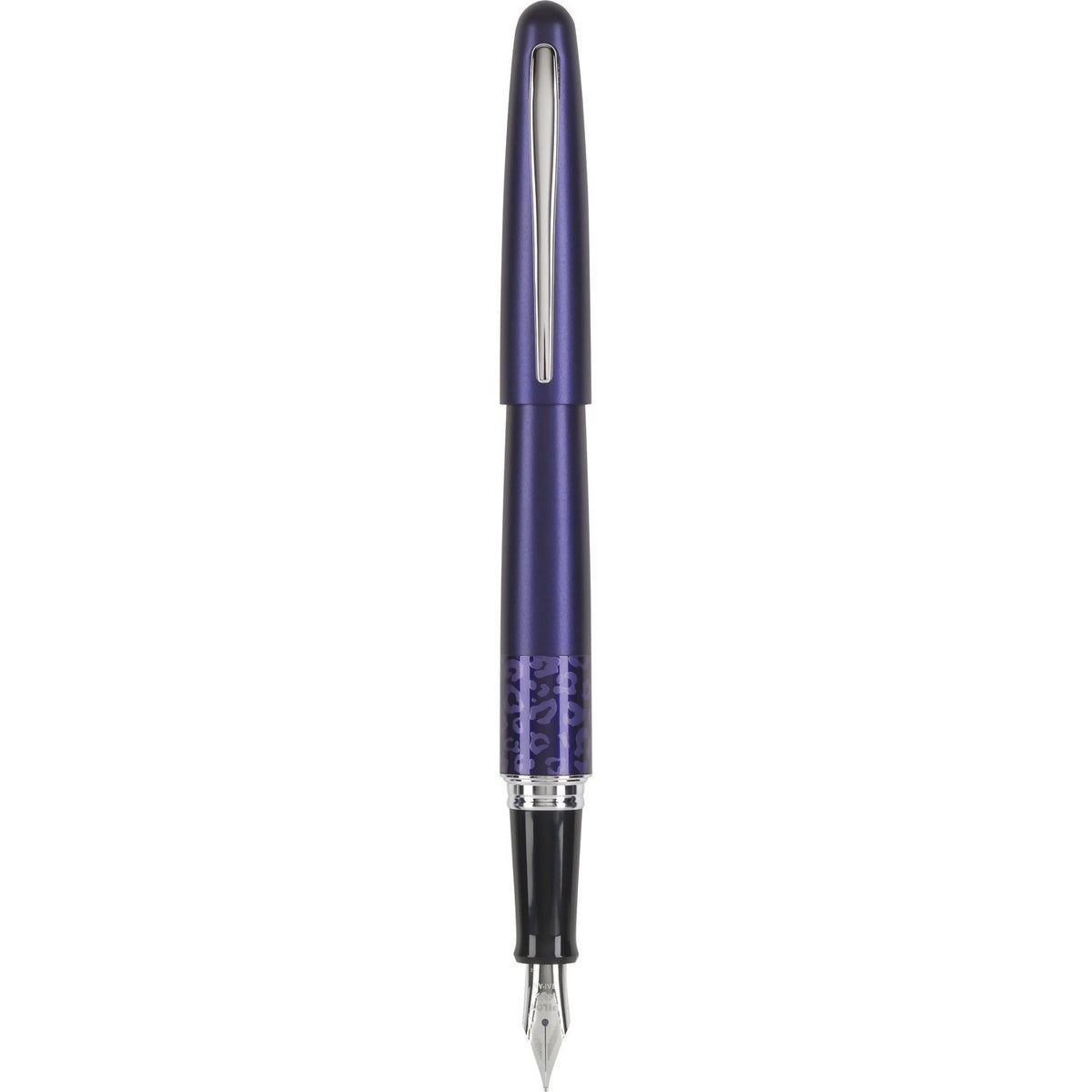 PILOT MR Animal Collection Fountain Pen in Gift Box, Matte Plum Barrel with Leopard Accent, Medium