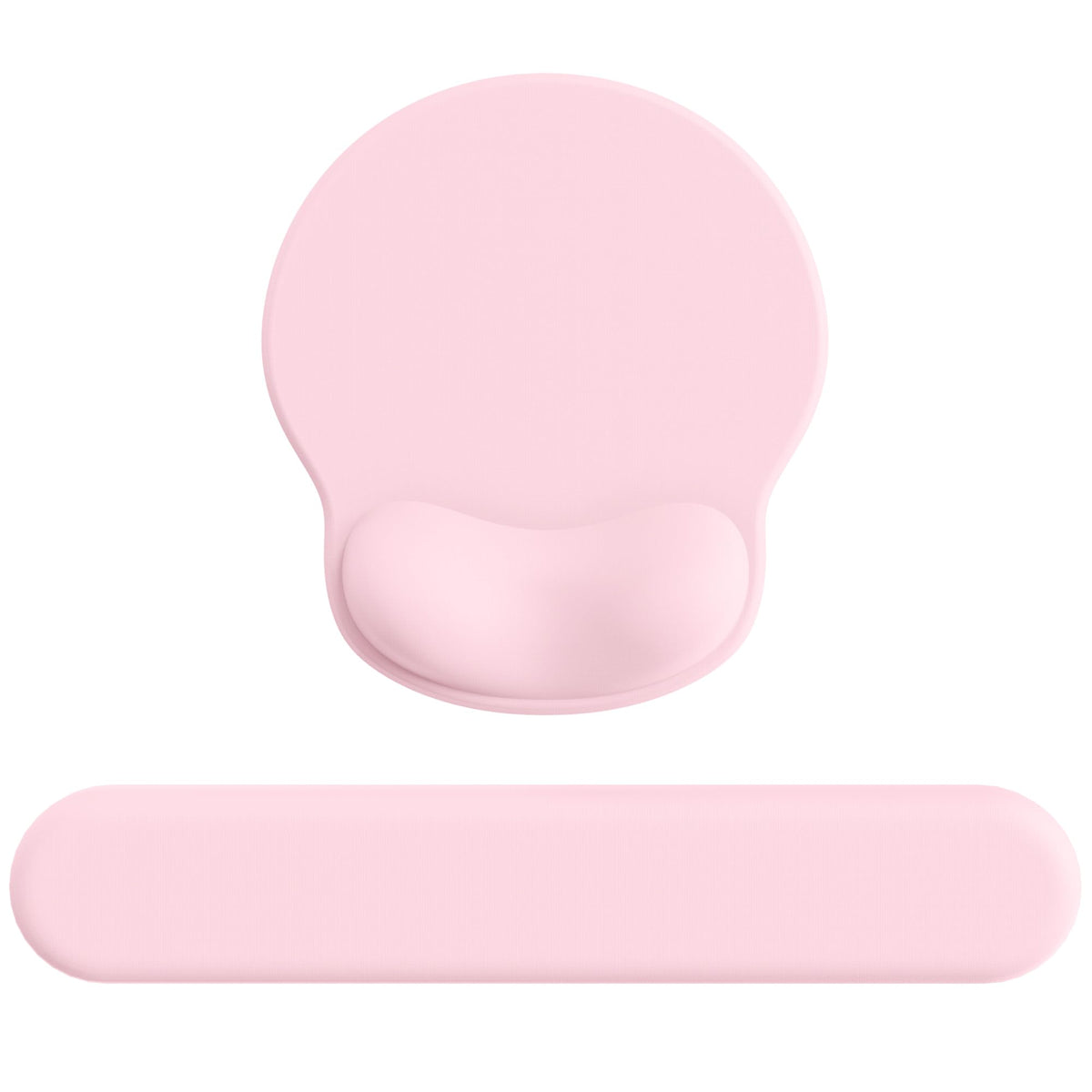 Laborio Ergonomic Mouse Pad with Wrist Rest for Desktop(2 Pack, Light Pink)