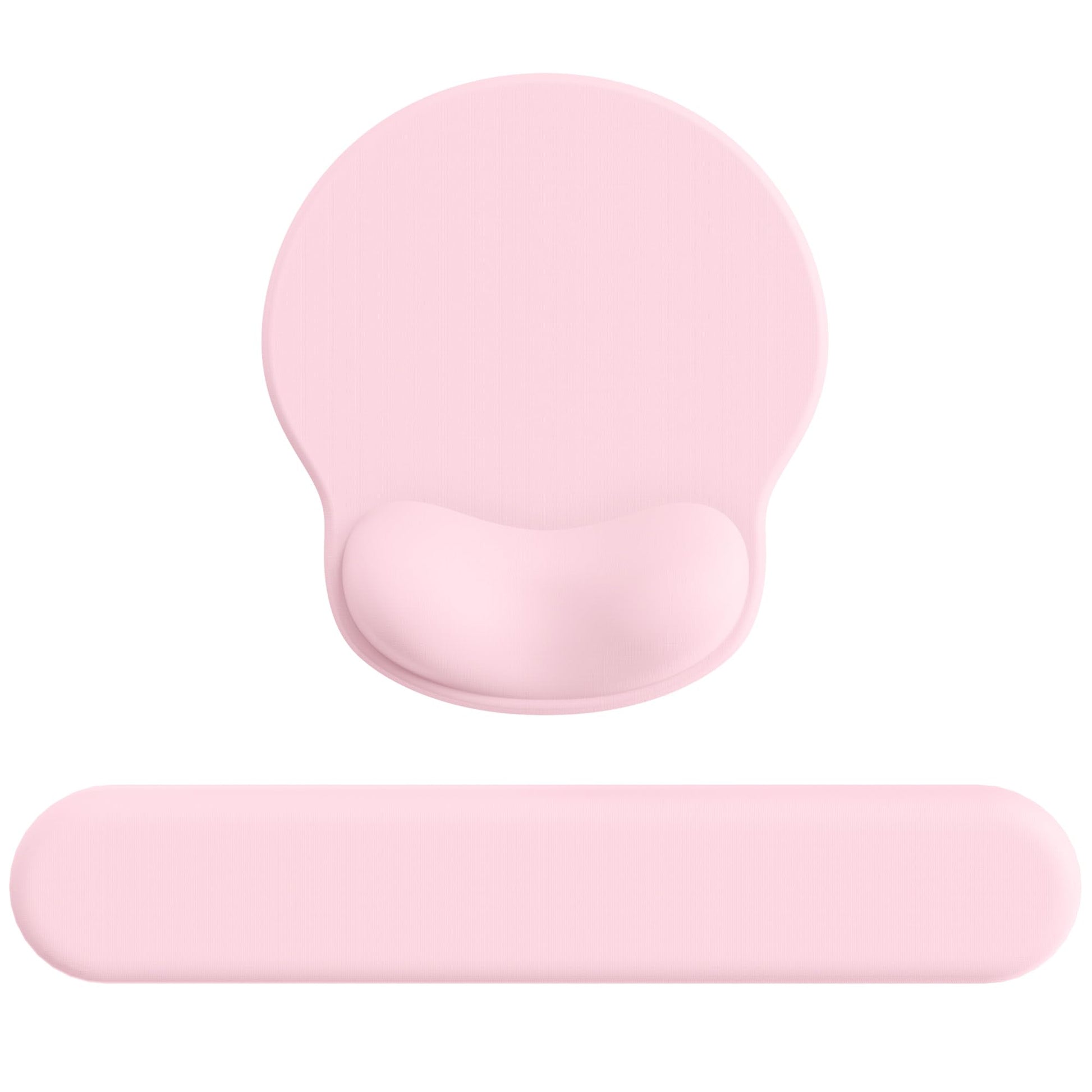 Laborio Ergonomic Mouse Pad with Wrist Rest for Desktop(2 Pack, Light Pink)