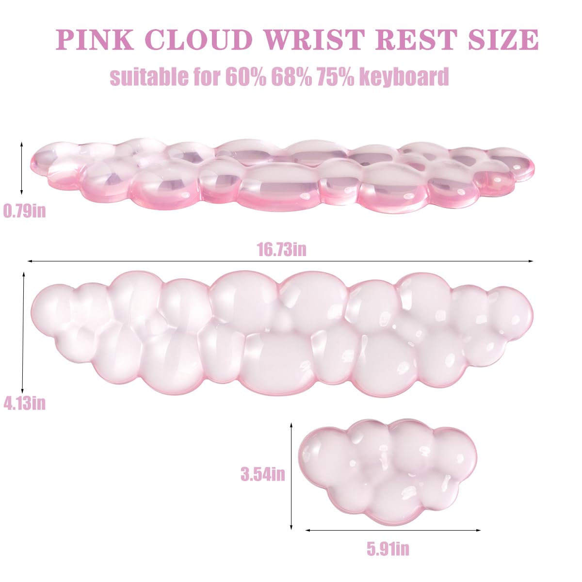 Gel Keyboard and Mouse Wrist Rest, Cloud Wrist Pad for Computer Keyboard