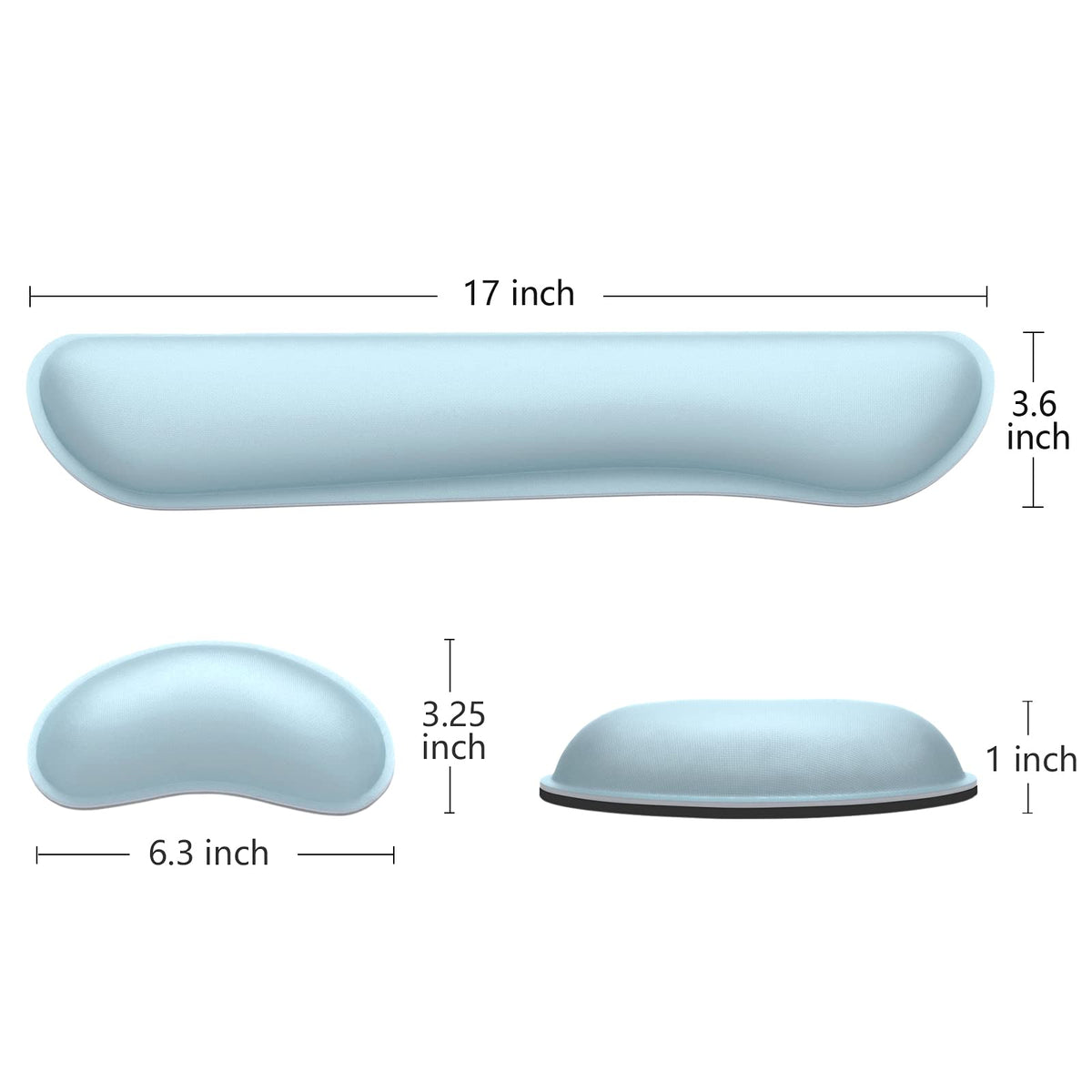 Dapesuom Enlarge Keyboard Wrist Rest, Memory Foam Wrist Cushion for Desk Mats Support, Cute Typing
