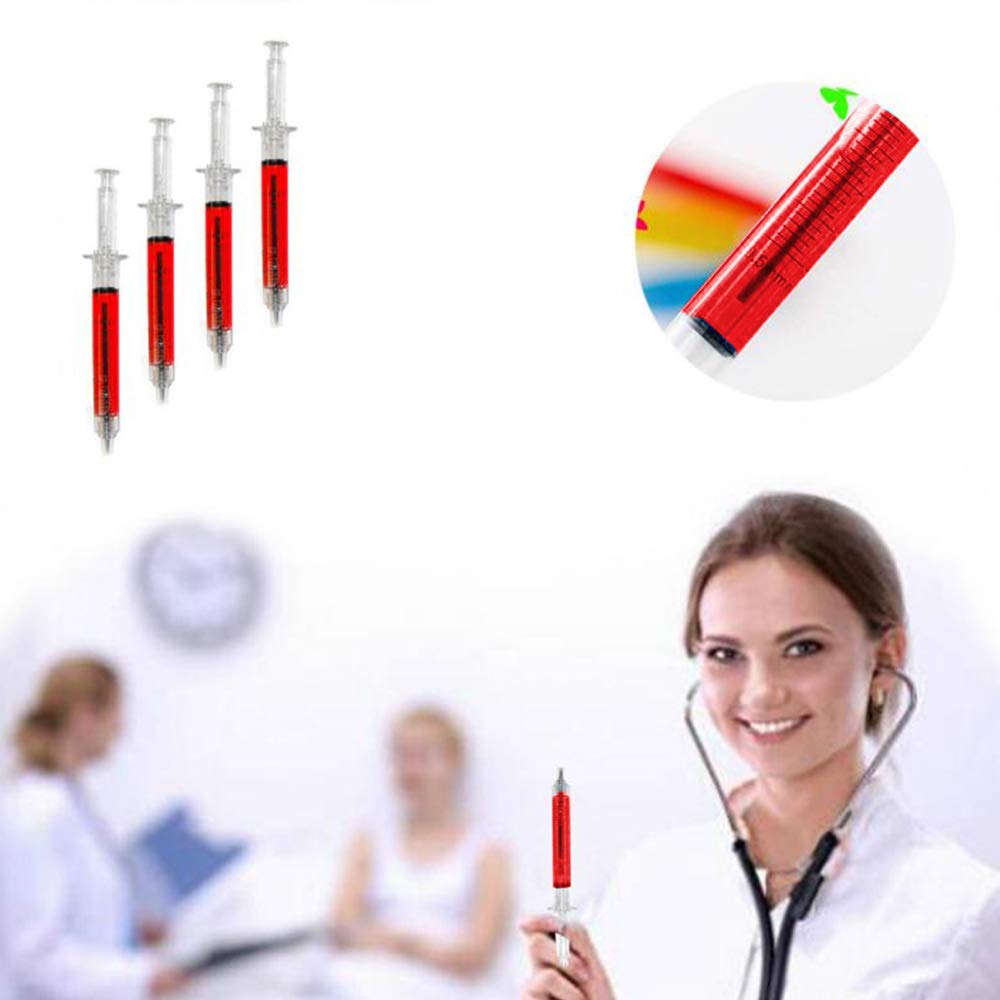 SunAngel Ballpoint Pens, 60-Pack Bulk Writing Pens for Office Use – Syringe-Style Medical Design