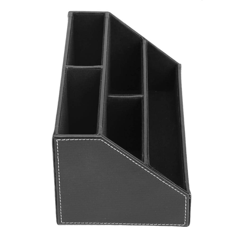 Bargain Crusader Black PU Leather Remote Controller Holder TV Guide CD DVD Controller Organizer