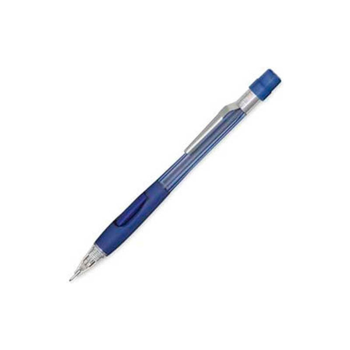 Pentel Quicker Clicker Automatic Pencil, 0.7mm Lead Size, Transparent Blue Barrel, Box of 12