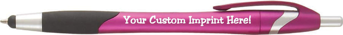 ExpressPencils Personalized Purple Stylus Pen - The Glide - Click Action - Custom - Black Ink - 12