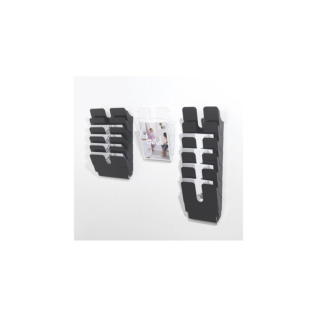 Durable FLEXIPLUS 2 A4 Portrait Literature Holder | Transparent | Wall-Mounted Document Holder |