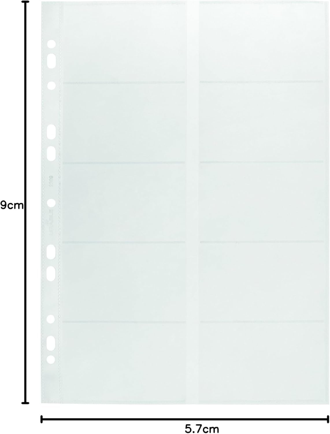 Durable Visifix Refill Set for A4 Business Card Album | Capacity for 200 Cards | Slots Measure 57 x