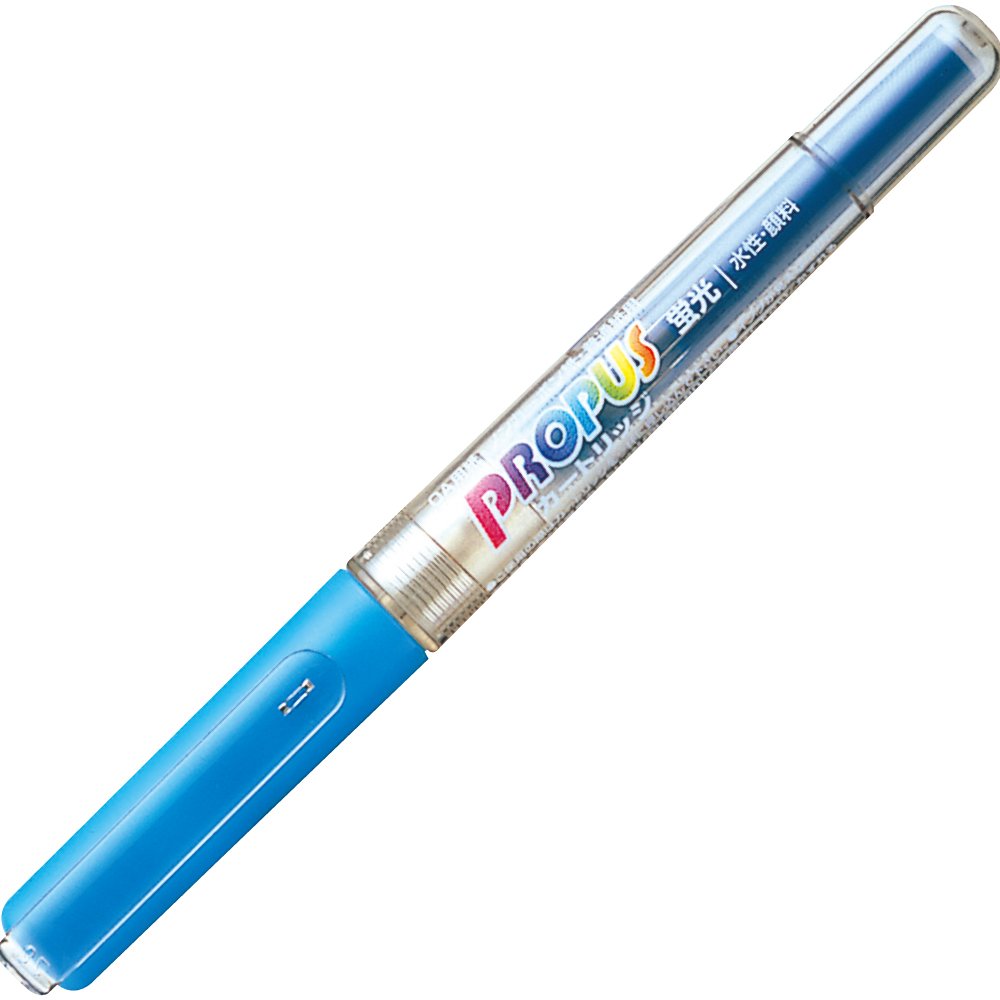 Mitsubishi Pencil Highlighter, Propus Cartridge Type, PUS155.48, Sky Blue, 10 Count