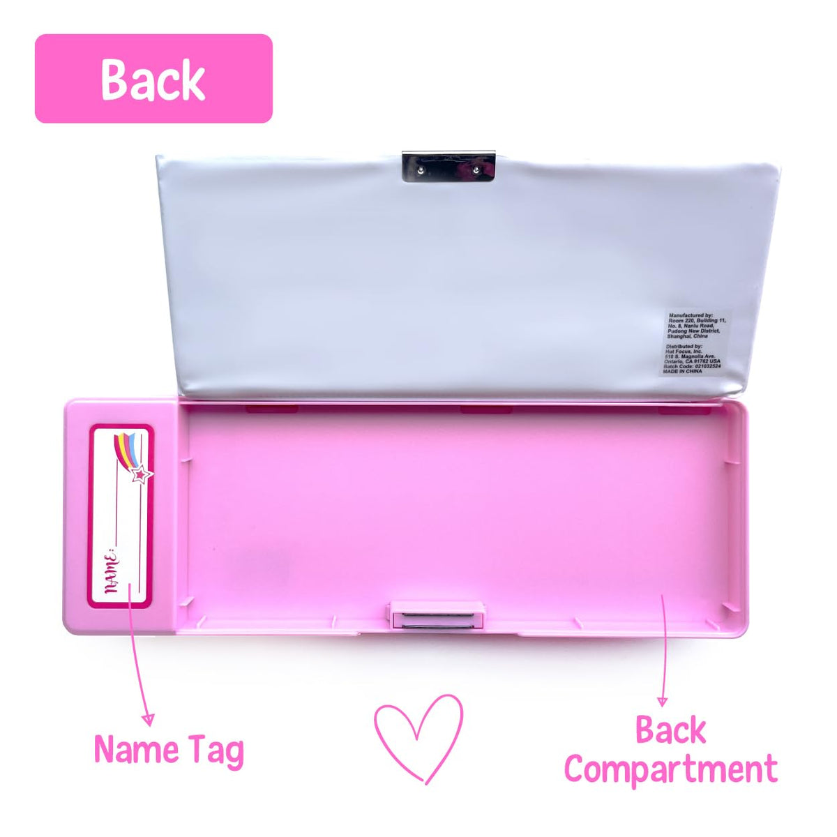 Hot Focus Unicorn Pencil Case – Multifunction Mechanical Pencil Box for Girls, 2 Compartments