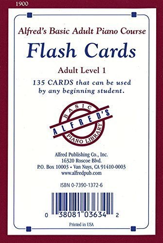 Adult Flash Cards Level 1 (Alfred's Basic Adult Piano Course) by Morton Manus (2006) Cards