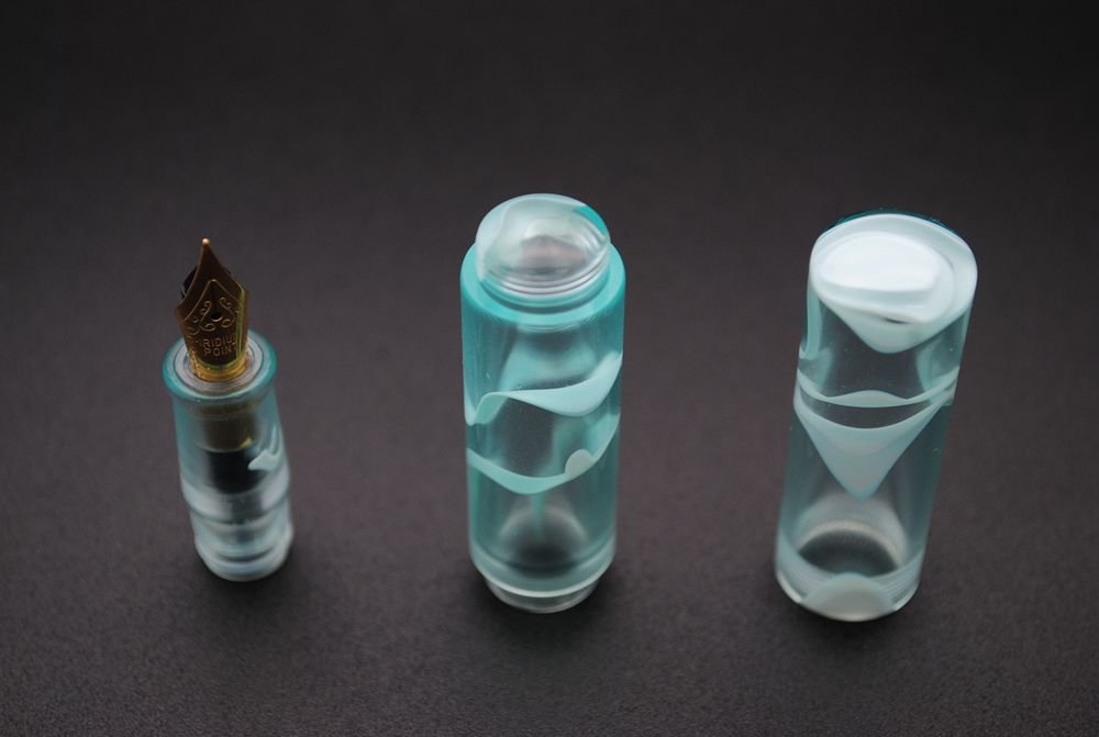 czxwyst Wancai Mini Transparent Pocket-Size Eyedropper Fountain Pen Fine Nib 0.5mm (Daydream)