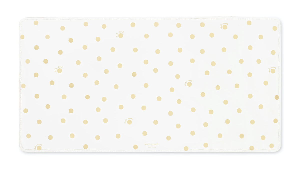 kate spade new york Leatherette Desk Pad, Gold Dot