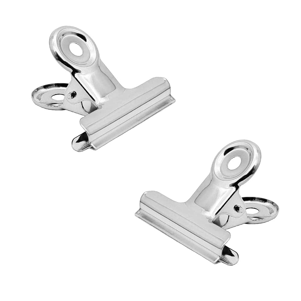 Bulldog Clips 0.86 Inch (20 mm) 30 PCS, Round Head Metal Bulldog Clips, 3 Colors (10 PCS Each)