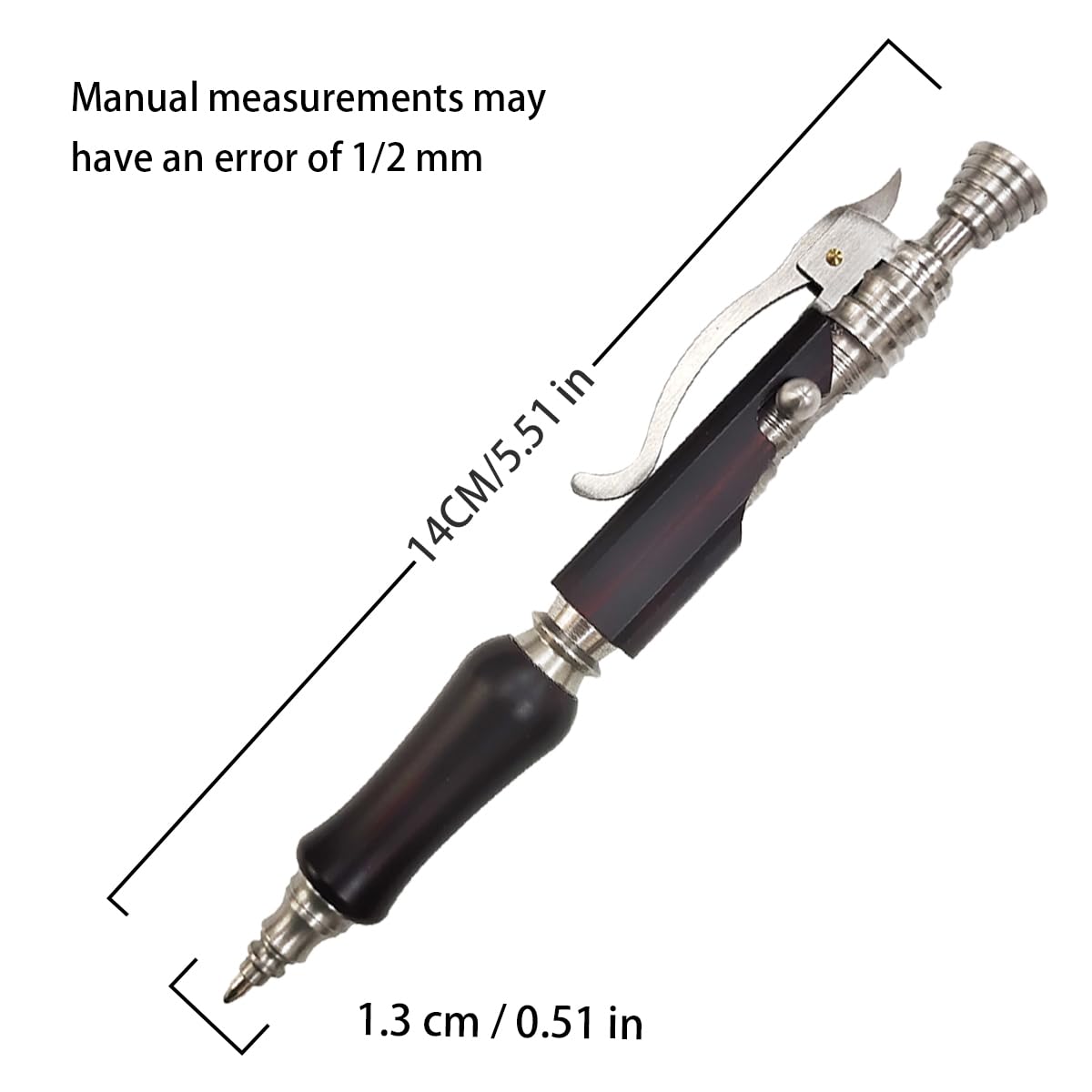 Dr. Metalleung Heavy Duty Stainless Steel Bolt Action Pen - Tactical EDC Retractable Ballpoint Pen