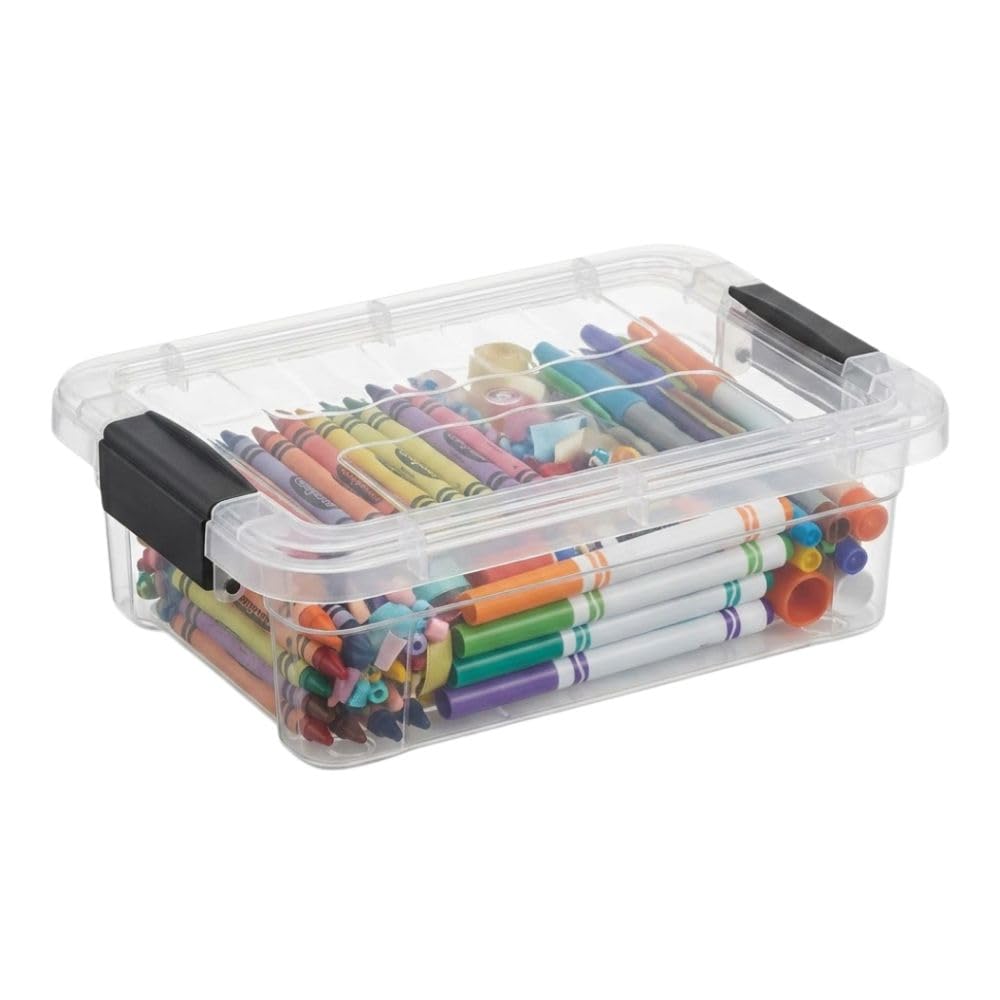 Superio 0.7 Quart Mini Clear Plastic Storage Container with Lid, Stackable Small Organizer Box for