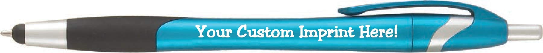 ExpressDesigns™ Personalized Pen with Stylus - The Glide -Click action Custom - Black writing ink