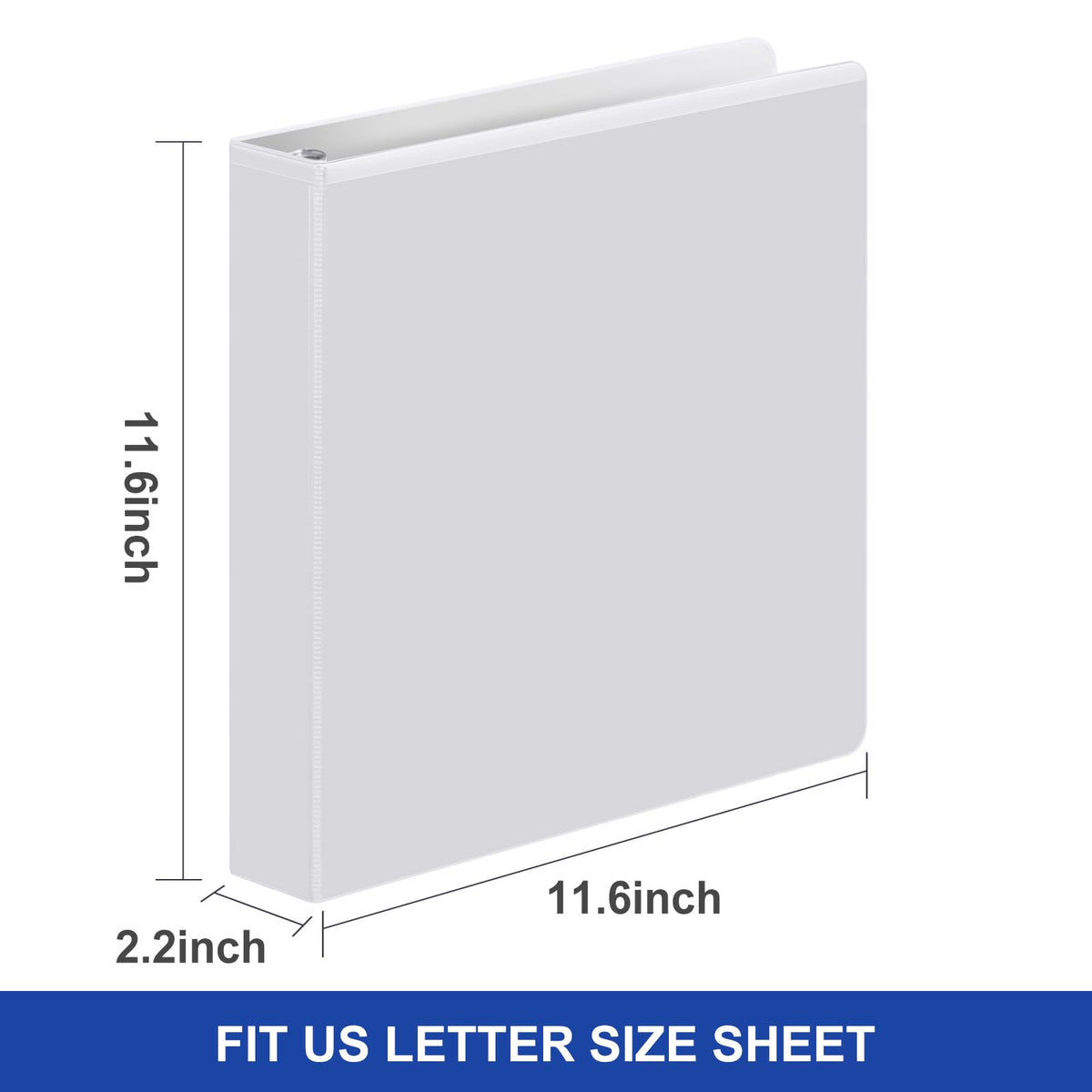 COMIX Sturdy 1.5 Inch D-Ring 3 Ring Binder with Clear View Cover