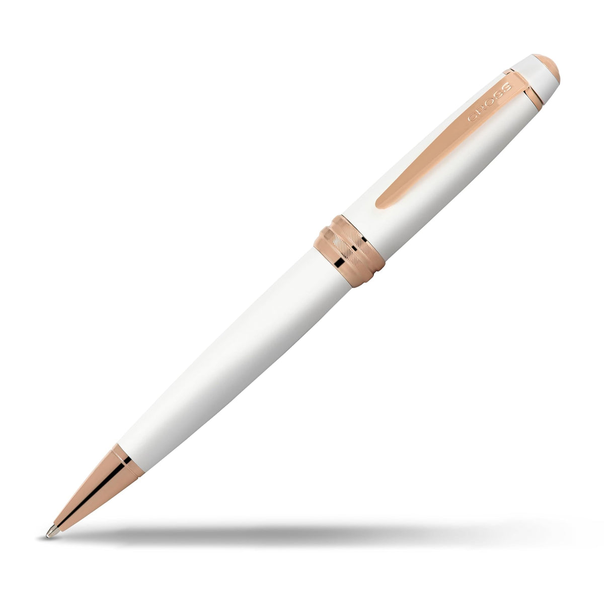 Cross Bailey Pearlescent White Ballpoint Pen, Medium Point, Black Ink