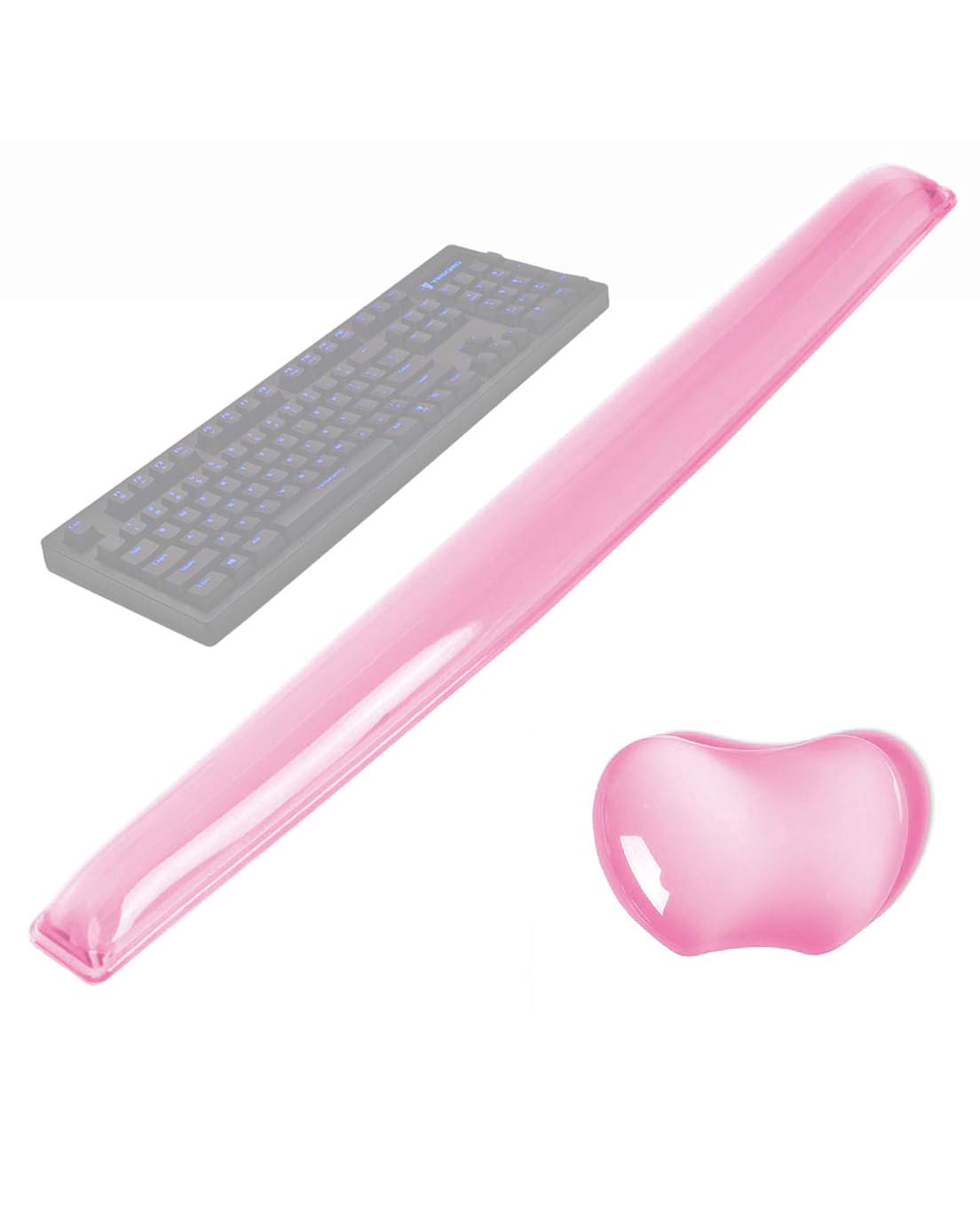 Silicone Gel Keyboard Wrist Rest Set Plus Keyboard & Mouse Wrist Support Pad Office, Computer