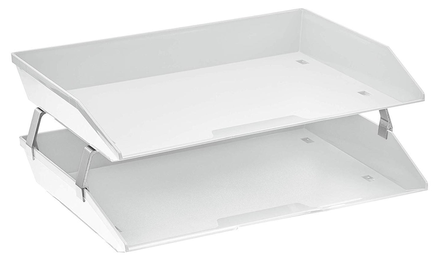 Acrimet Facility 2 Tier Letter Tray, Side Load, Letter Size/A4, Desktop File Organizer, Plastic