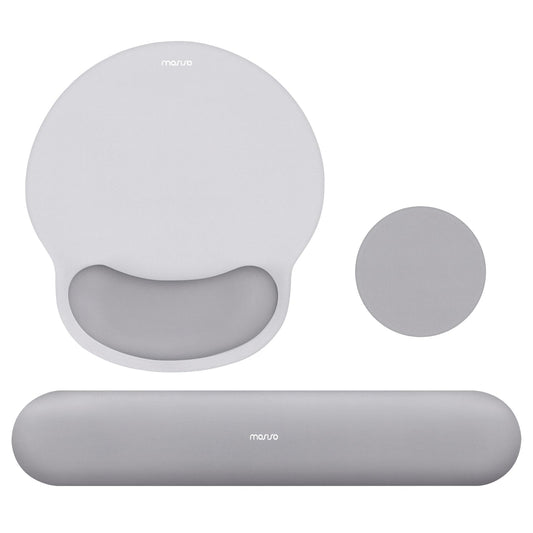 MOSISO Wrist Rest Support for Mouse Pad&Keyboard Set, Gray