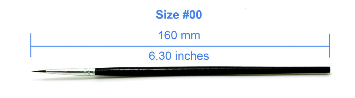 50 Pcs Fine Detail Synthetic Paint Brush Set, Pointed Round Size #00 Small