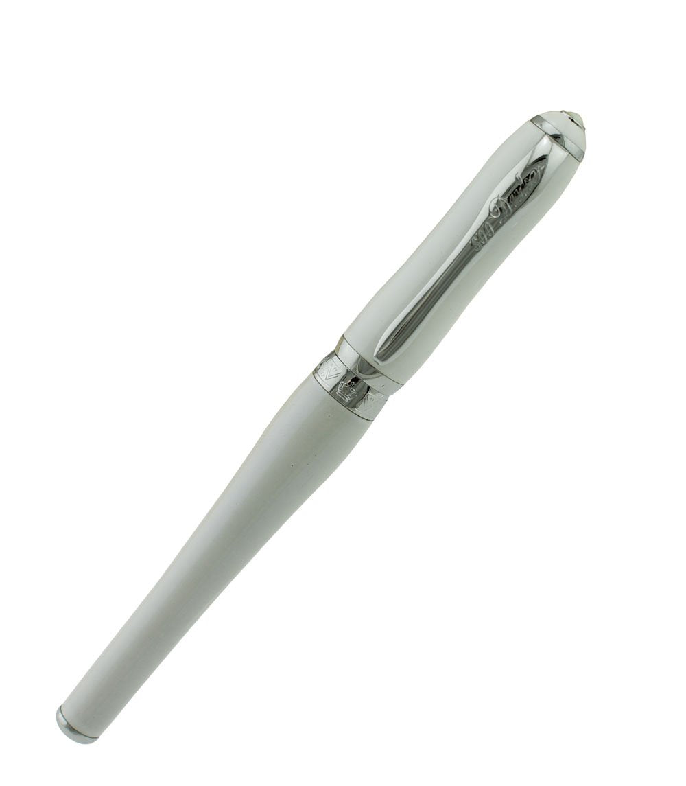 Duke Fude Nib Fountain Pen Medium to Broad Nature Mother Pearl on Cap with Pen Pouch sketching Art