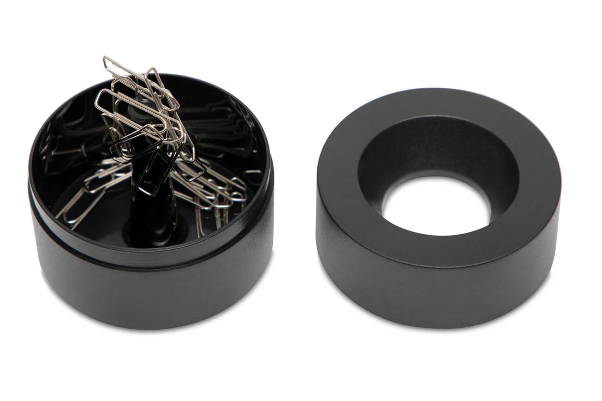 MAUL Magnetic Paperclip Holder, Ø 73mm, H66mm, Black