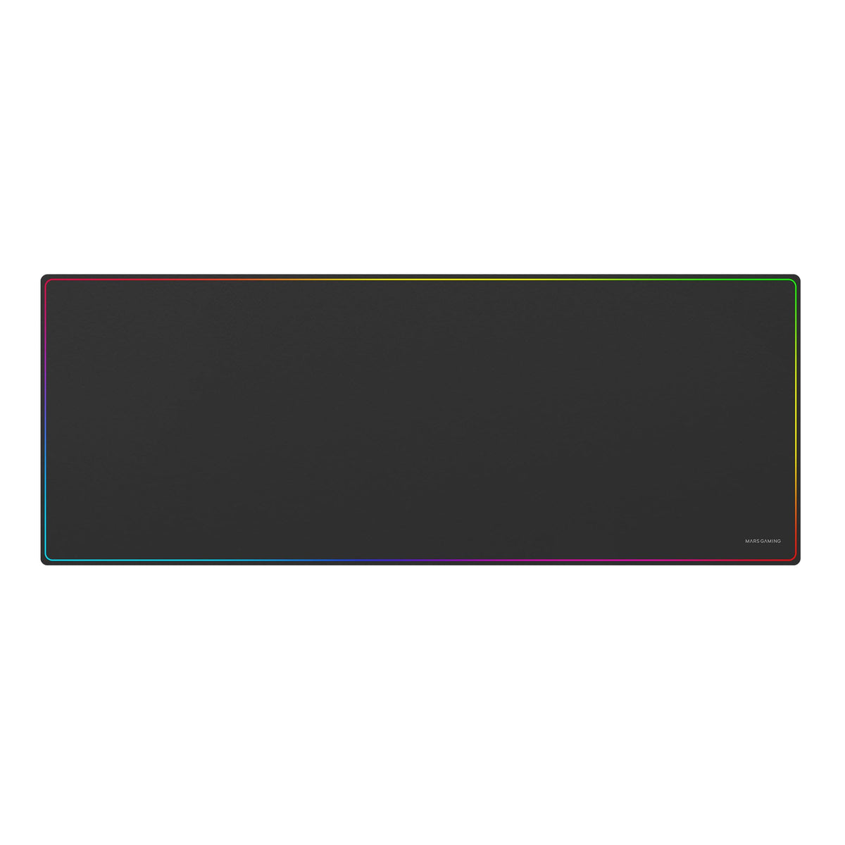 MARSGAMING MMP224, XXL Gaming Mat 880 x 330 mm, Rainbow Edges Design, Natural Rubber Non-Slip Base